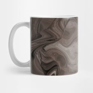 Taupe Fluid Pour Floral Geometric Mug